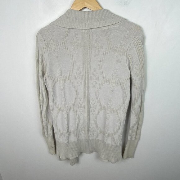 Urban Outfitters Open Front Knit Cardigan Sweater Beige Tan Size Medium Boho M - Picture 13 of 14